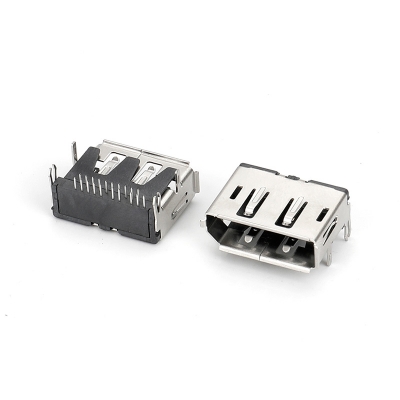 DP-DISPLAYPORT 20Pin 90°DIP TYPE（鱼叉脚型）