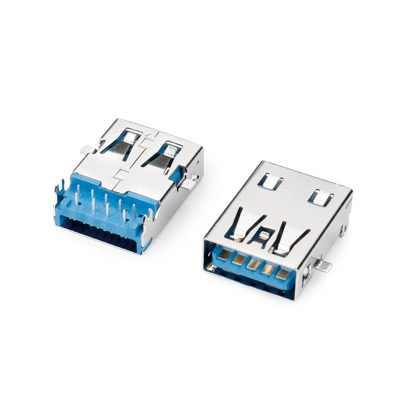 USB3.0AF沉板贴片脚前移90度DIP TYPE