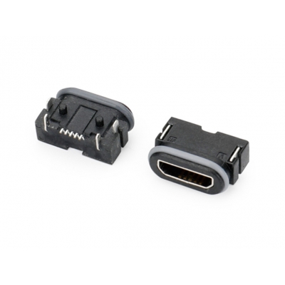 USB MICRO 5P板上防水IP66