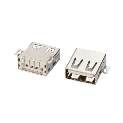 USB 2,0-AF全贴带柱1,0白胶平口铁