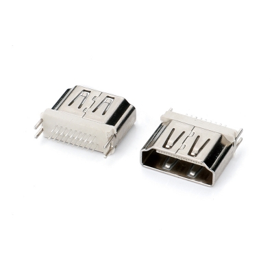 HDMI 180度夹板式，外壳 镀镍